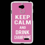 Coque LG L70 Keep Calm Drink champagne Rose
