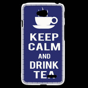 Coque LG L70 Keep Calm Drink Tea Bleu