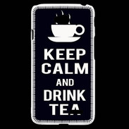 Coque LG L70 Keep Calm Drink Tea Noir
