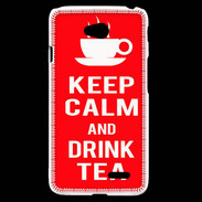 Coque LG L70 Keep Calm Drink Tea Rouge