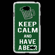 Coque LG L70 Keep Calm Have a beer Vert