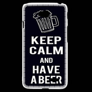 Coque LG L70 Keep Calm Have a beer Noir