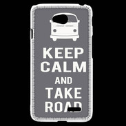 Coque LG L70 Keep Calm Take Road Gris