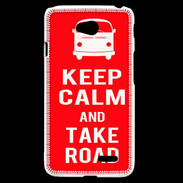 Coque LG L70 Keep Calm Take Road Rouge