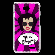 Coque LG L70 Miss Shopping Brune