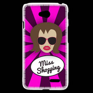 Coque LG L70 Miss Shopping Chatain