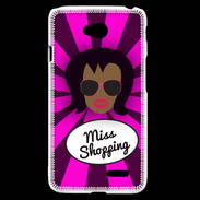 Coque LG L70 Miss Shopping Black