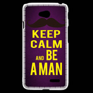 Coque LG L70 Keep Calm Be a Man Violet