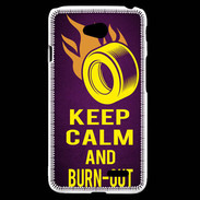 Coque LG L70 Keep Calm and Burn Out violet