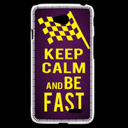 Coque LG L70 Keep Calm and Be Fast Violet