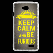Coque LG L70 Keep Calm and Be Furious Gris