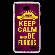 Coque LG L70 Keep Calm and Be Furious Rose