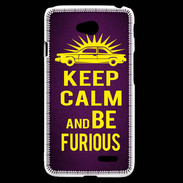 Coque LG L70 Keep Calm and Be Furious Violet