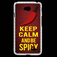 Coque LG L70 Keep Calm and Be Spicy Rouge