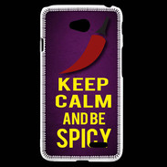 Coque LG L70 Keep Calm and Be Spicy Violet
