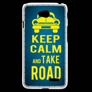 Coque LG L70 Keep Calm and Take o road 2 Bleu