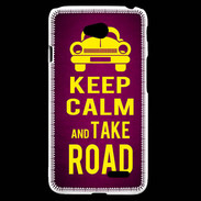 Coque LG L70 Keep Calm and Take o road 2 Rose