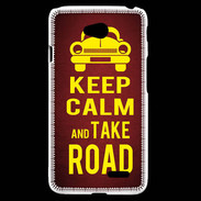 Coque LG L70 Keep Calm and Take o road 2 Rouge