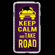 Coque LG L70 Keep Calm and Take o road 2 Violet