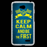 Coque LG L70 Keep Calm and Be the First Bleu