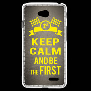 Coque LG L70 Keep Calm and Be the First Gris