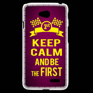 Coque LG L70 Keep Calm and Be the First Rose