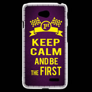 Coque LG L70 Keep Calm and Be the First Violet
