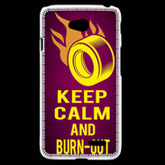 Coque LG L70 Keep Calm and Burn Out Rose
