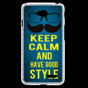 Coque LG L70 Keep Calm and Have a good Style Bleu