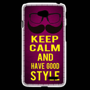 Coque LG L70 Keep Calm and Have a good Style Rose