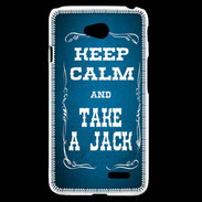 Coque LG L70 Keep Calm and Take Jack Bleu