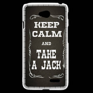 Coque LG L70 Keep Calm and Take Jack Gris