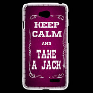 Coque LG L70 Keep Calm and Take Jack Rose