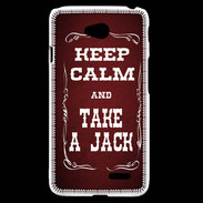 Coque LG L70 Keep Calm and Take Jack Rouge