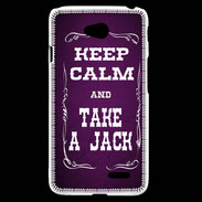Coque LG L70 Keep Calm and Take Jack Violet
