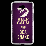 Coque LG L70 Keep Calm and Be a Snake Violet