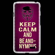 Coque LG L70 Keep Calm and Be Anonymous Rose