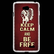 Coque LG L70 Keep Calm and Be Free Rouge