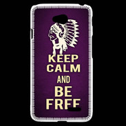 Coque LG L70 Keep Calm and Be Free Violet