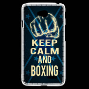 Coque LG L70 Keep Calm and Boxing Bleu
