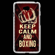 Coque LG L70 Keep Calm and Boxing Rouge