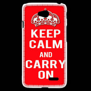 Coque LG L70 Keep Calm and Carry on Rouge