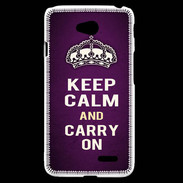 Coque LG L70 Keep Calm and Carry on Violet