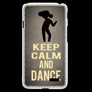 Coque LG L70 Keep Calm and Dance Gris