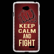 Coque LG L70 Keep Calm and Fight Rouge