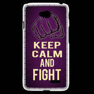 Coque LG L70 Keep Calm and Fight Violet