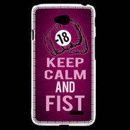 Coque LG L70 Keep Calm and Fist Rose
