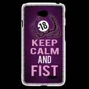 Coque LG L70 Keep Calm and Fist Violet