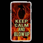 Coque LG L70 Keep Calm and Grenade Feu