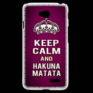 Coque LG L70 Keep Calm and Hakuna Matata rose